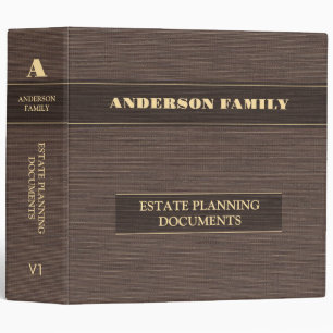 Estate Planning And Trust Documents Linen Fabric 3 Ring Binder