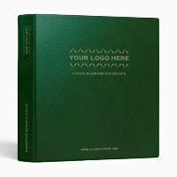 Estate Planning Binder Branded Green Leather Print