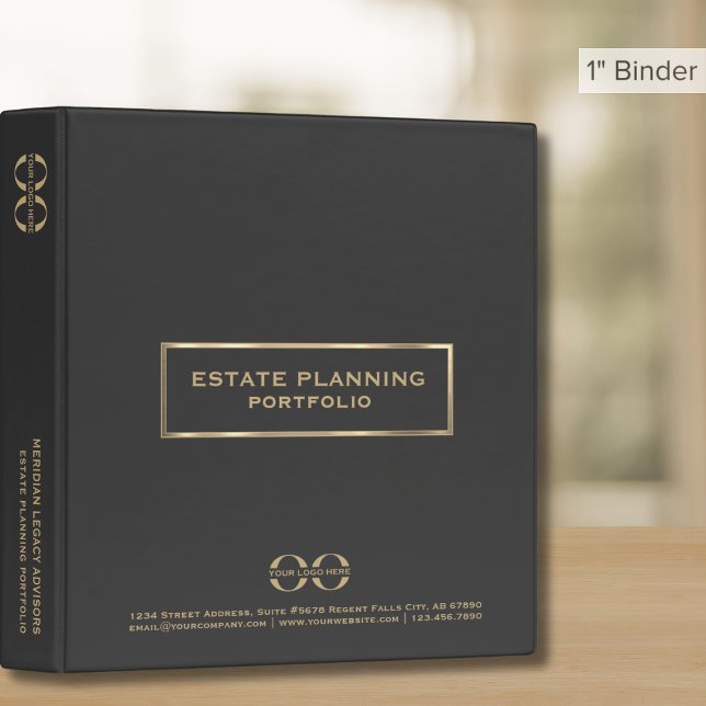 Estate Planning Binder Custom Logo Gray (Creator Uploaded)