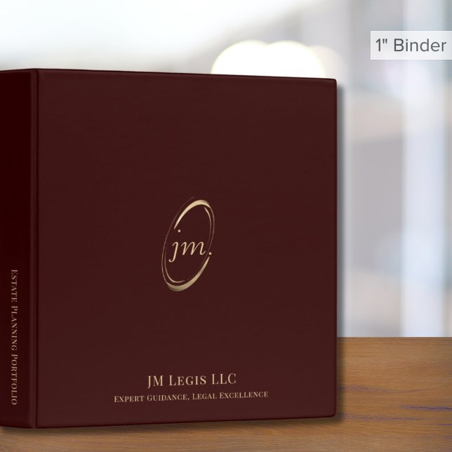 Estate Planning Binder Elegant Monogram (Creator Uploaded)