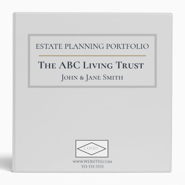 Estate Planning Binder (Light with Logo)  (Front)