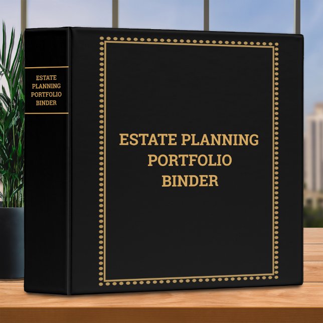 Estate Planning - Black | Gold 3 Ring Binder (Creator Uploaded)