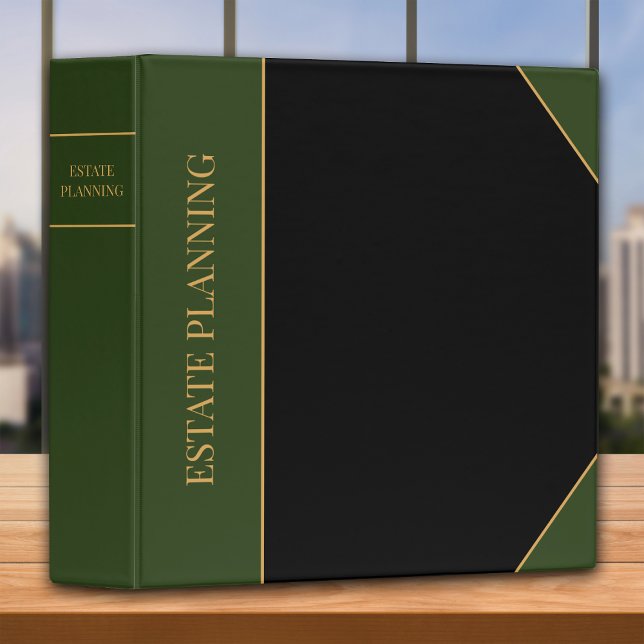 Estate Planning - Black | Green 3 Ring Binder (Creator Uploaded)