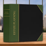 Estate Planning - Black | Green 3 Ring Binder<br><div class="desc">Introducing the Estate Planning Portfolio Binder: Your Comprehensive Solution for Secure Future Planning. Discover the ultimate tool to safeguard your family's legacy and ensure a seamless transition of your assets with the Estate Planning Portfolio Binder. This meticulously crafted binder serves as your go-to resource for organizing all essential documents, strategies,...</div>