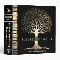 Estate Planning | Black Leather Book Look 3 Ring B 3 Ring Binder