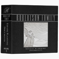 Estate Planning | Black Leather Book Look 3 Ring Binder