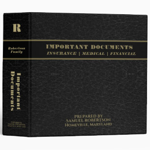 Estate Planning   Black Leather Book Look 3 Ring Binder