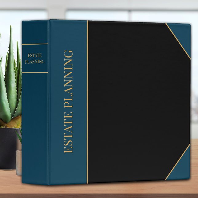 Estate Planning - Blue | Gold 3 Ring Binder (Creator Uploaded)