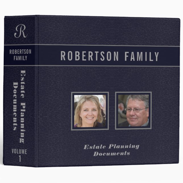 Estate Planning | Blue Photo 3 Ring Binder (Front/Spine)