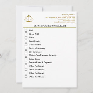 Estate Planning Checklist Invitation