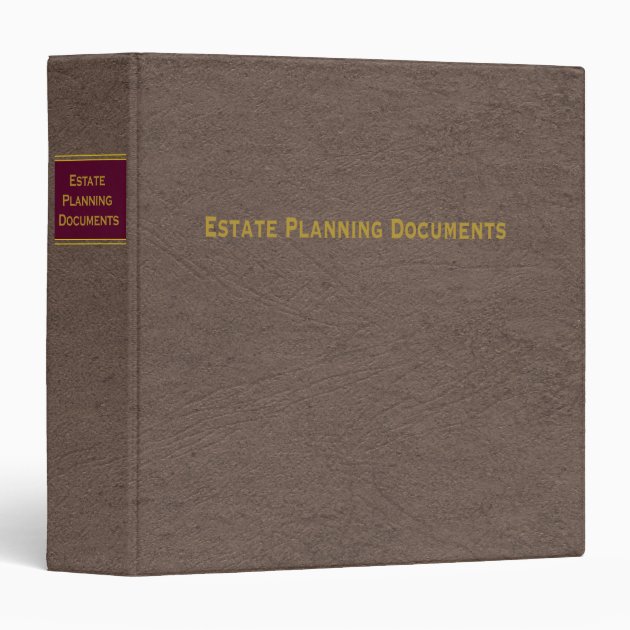 Burgundy Estate Planning Portfolio 1.5 Faux Leather Binder with Inserts
