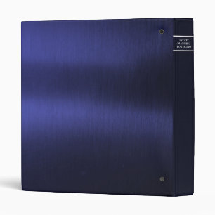Estate Planning Faux Black Leather 3 Ring Blue Binder