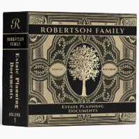 Estate Planning | Gold Tree of Life 3 Ring Binder