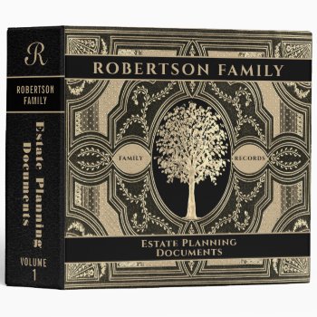 Estate Planning | Gold Tree Of Life 3 Ring Binder by MemorialGiftShop at Zazzle