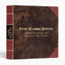 Estate Planning Personalized Vintage Leather Print 3 Ring Binder