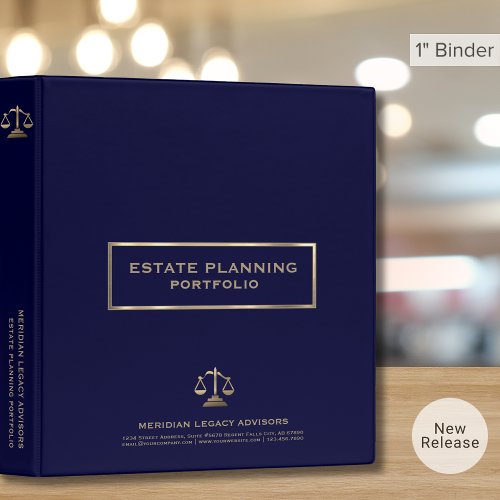 Estate Planning Portfolio 3 Ring Binder