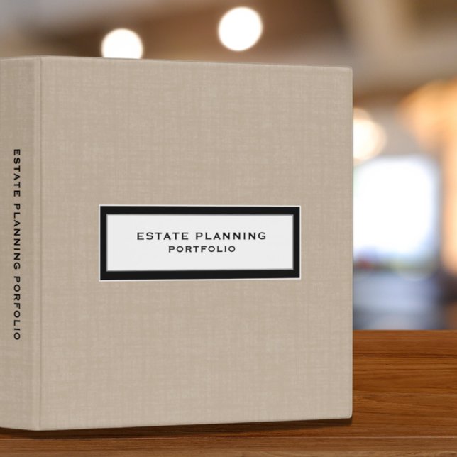 Estate Planning Portfolio Beige Linen 3 Ring Binder (Creator Uploaded)