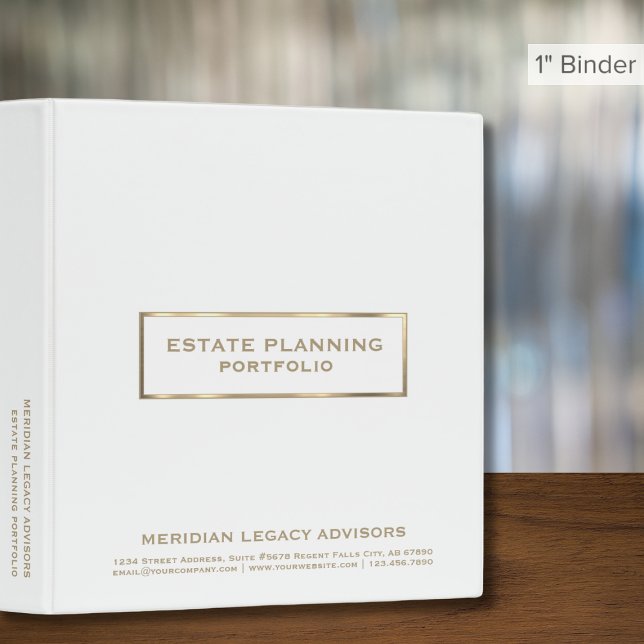  Estate Planning Portfolio Binder White and Gold (Creator Uploaded)