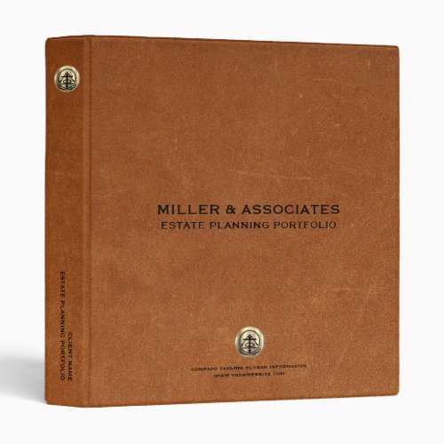 Estate Planning Portfolio Binder with Gold Logo