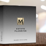 Estate Planning Portfolio Black and Gold<br><div class="desc">Designed for Estate Planners and Law and Legal firms. This binder is ideal for organizing your client's portfolio information.</div>