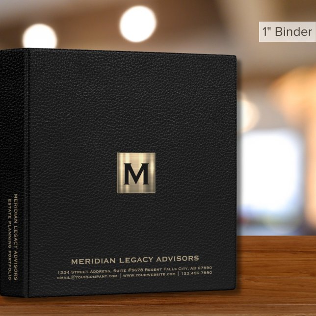 Estate Planning Portfolio Black and Gold 3 Ring Binder (Creator Uploaded)