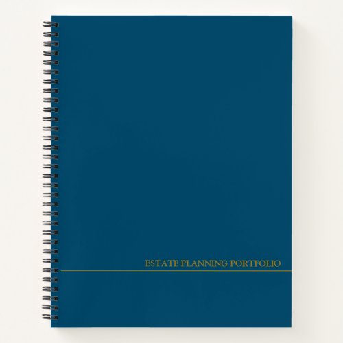 Estate Planning Portfolio _ Black  Blue Notebook