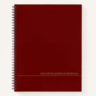 Estate Planning Portfolio - Black   Blue Notebook