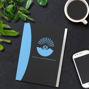 Estate Planning Portfolio - Black Blue Pocket Folder