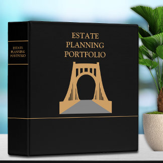 Estate Planning Portfolio - Black \ Gold 3 Ring Binder