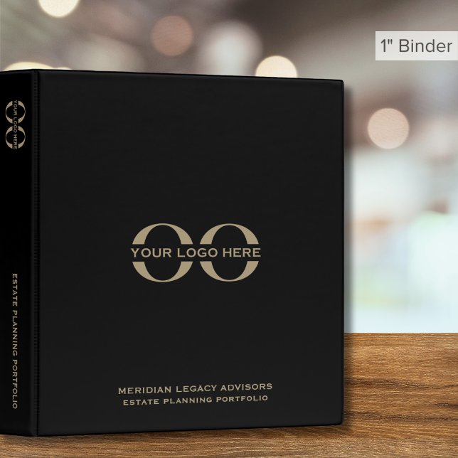Estate Planning Portfolio Black Gold Logo 3 Ring Binder (Creator Uploaded)