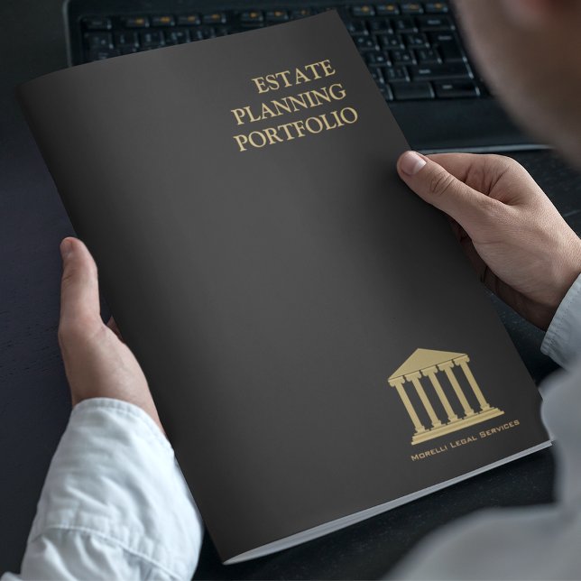 Estate Planning Portfolio - Black | Gold Pocket Folder (Creator Uploaded)