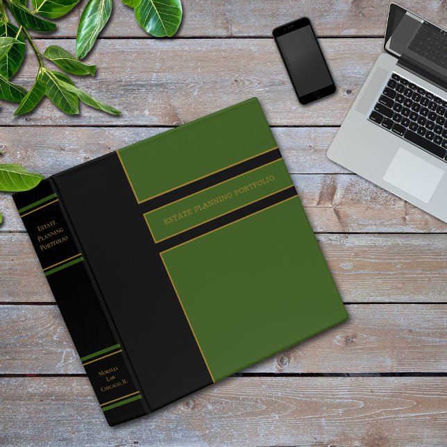 Estate Planning Portfolio - Black | Green 3 Ring Binder (Creator Uploaded)