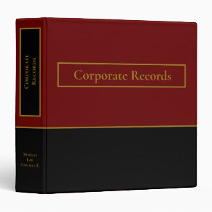 Estate Planning Portfolio - Black Red 3 Ring Bin 3 Ring Binder
