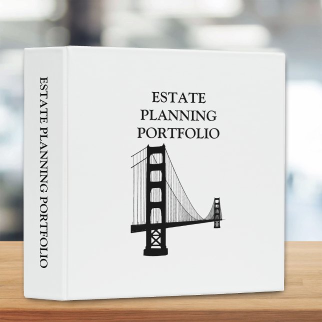 Estate Planning Portfolio - Black | White 3 Ring Binder (Creator Uploaded)