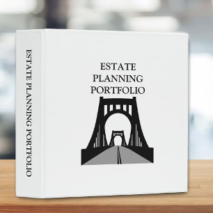 Estate Planning Portfolio - Black White 3 Ring Binder