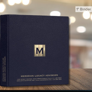 Estate Planning Portfolio Blue and Gold 3 Ring Binder