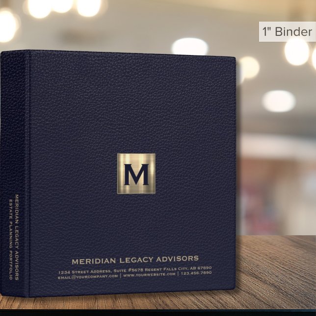 Estate Planning Portfolio Blue and Gold 3 Ring Binder (Creator Uploaded)