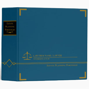 Estate Planning Portfolio - Blue Black 3 Ring Binder