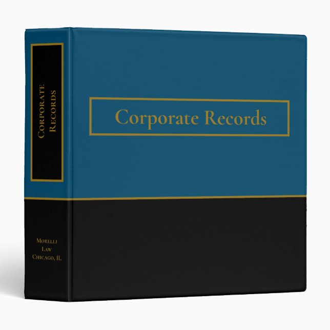 Estate Planning Portfolio - Blue | Black 3 Ring Binder (Front/Spine)