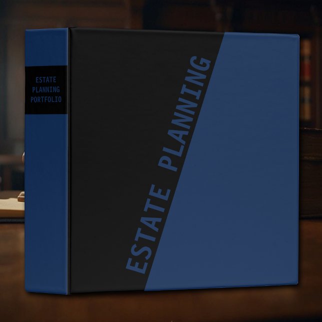 Estate Planning Portfolio - Blue | Black 3 Ring Binder (Creator Uploaded)