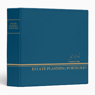 Estate Planning Portfolio - Blue   Gold  3 Ring Binder