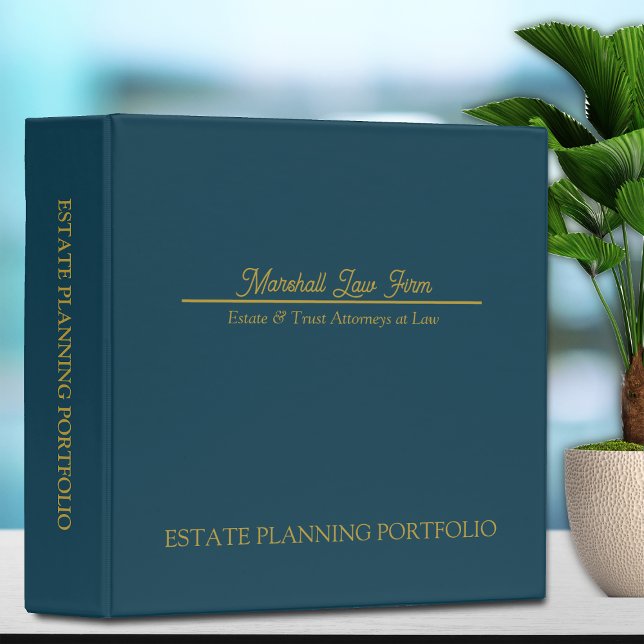Estate Planning Portfolio - Blue | Gold 3 Ring Binder (Creator Uploaded)