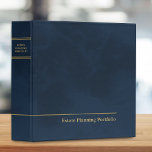 Estate Planning Portfolio Blue | Gold 3 Ring Binder<br><div class="desc">Designed for estate planners,  advisors and legal firms.  All text is 100% customizable.  This product is a great way to organize your client's portfolio information.  By 1Bizchoice (rights reserved).</div>