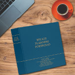 Estate Planning Portfolio - Blue | Gold 3 Ring Binder<br><div class="desc">Designed for Estate Planners and Law and Legal firms.  This binder is a great way to organize your client's portfolio information.  By 1Bizchoice (rights reserved).</div>