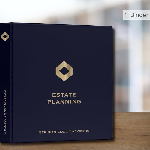 Estate Planning Portfolio Blue Gold Logo 3 Ring Binder