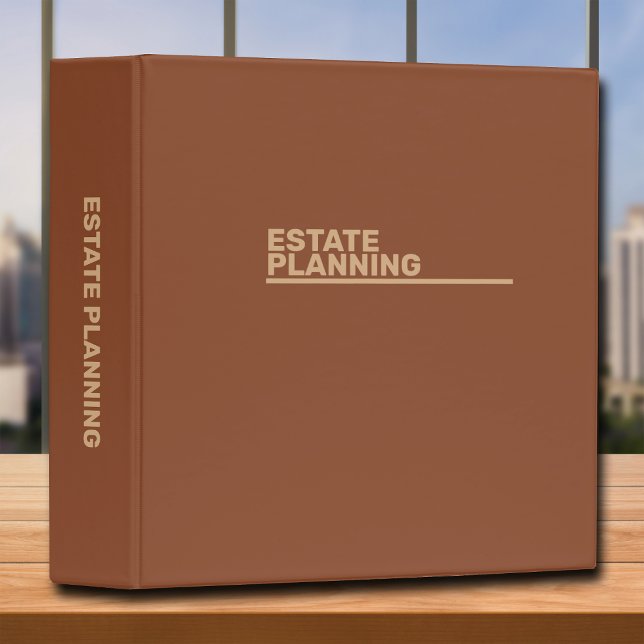 Estate Planning Portfolio Brown 3 Ring Binder (Creator Uploaded)