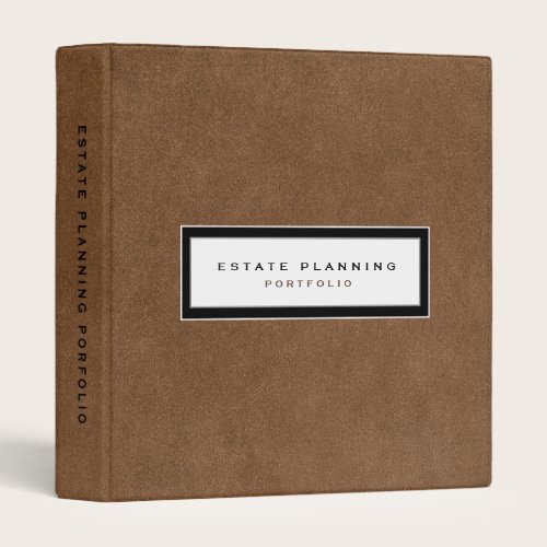 Estate Planning Portfolio Brown Leather 3 Ring Binder Estate Planning Portfolio Brown Leather 3 Ring Binder