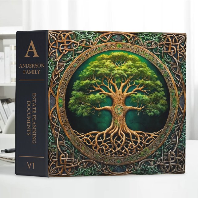 Estate Planning Portfolio Brown Root Green Tree 3 Ring Binder (Creator Uploaded)
