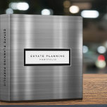 Estate Planning Portfolio Brushed Metal 3 Ring Binder<br><div class="desc">Designed for Estate Planners and Law and Legal firms. This binder is ideal for organizing your client's portfolio information.</div>