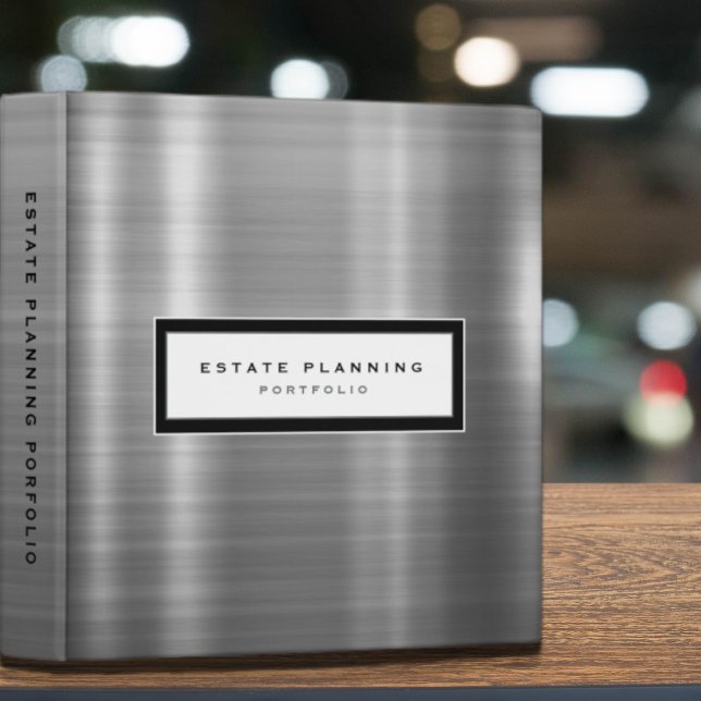 Estate Planning Portfolio Brushed Metal 3 Ring Binder (Creator Uploaded)